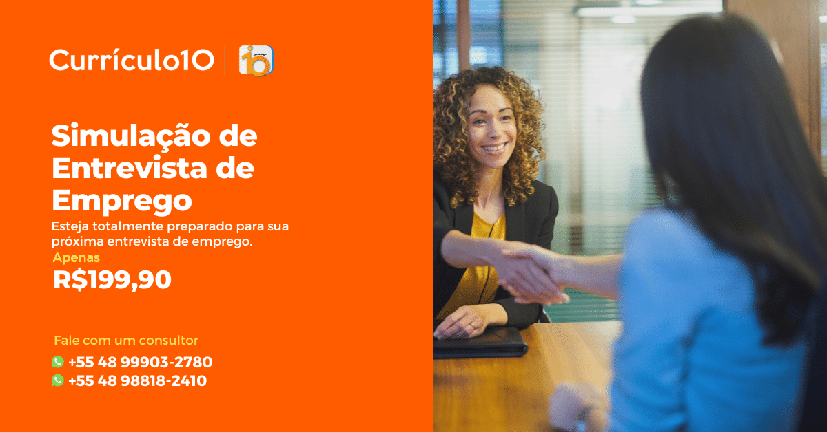 Simulação de entrevista de Emprego - Currículo 10